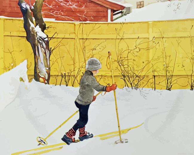 Carl Larsson The Skier Paint By Numbers.png