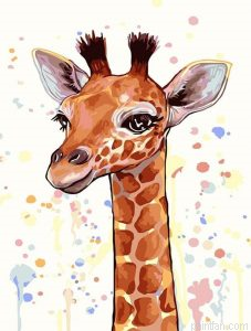 Cartoon Giraffes Paint By Numbers.png