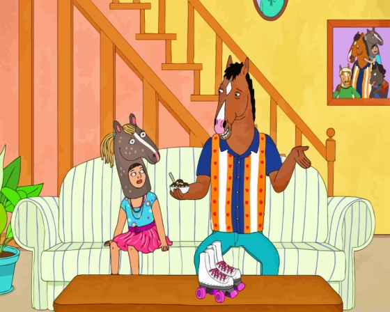 Cartoon Girl With Horse Head Paint By Numbers.png