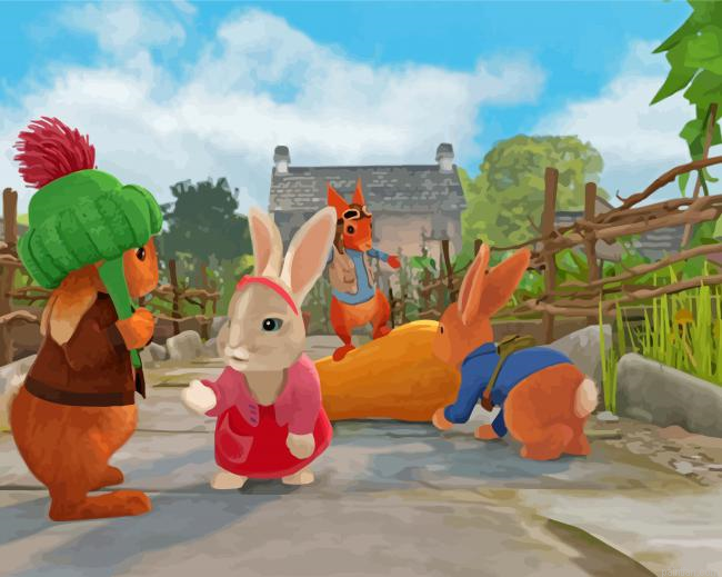 Cartoon Peter Rabbit Paint By Numbers.png