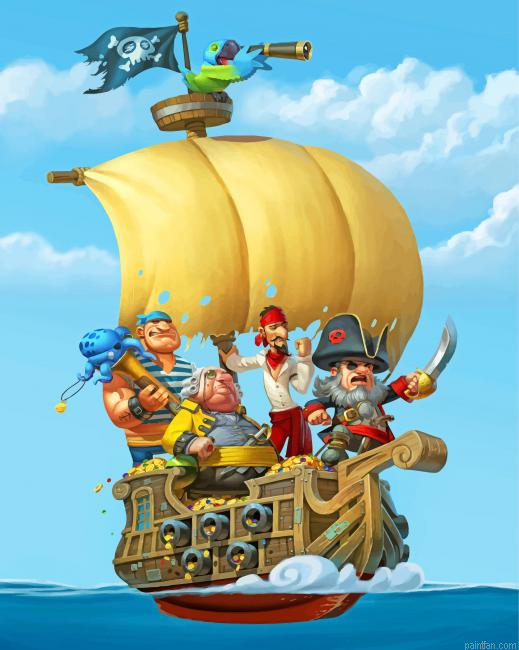 Cartoon Pirate Ship Paint By Number.png