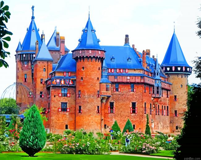 Castle De Haar Netherlands Paint By Number.png