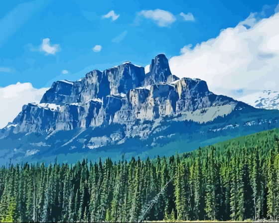 Castle Mountain Banff National Park Paint By Numbers.png