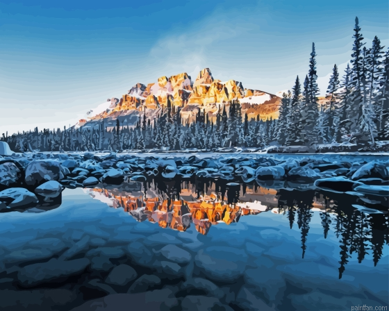 Castle Mountain Landscape Paint By Numbers.png