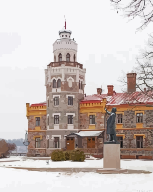 Castle Of The Livonian Latvia Paint By Numbers.png