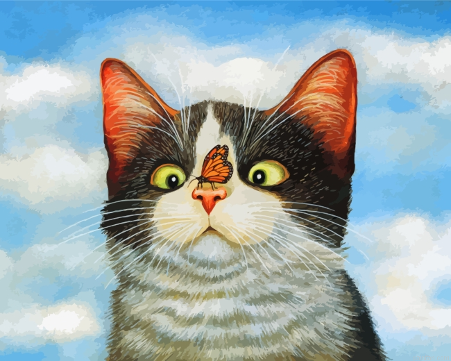 Cat And Butterfly Paint By Number.png