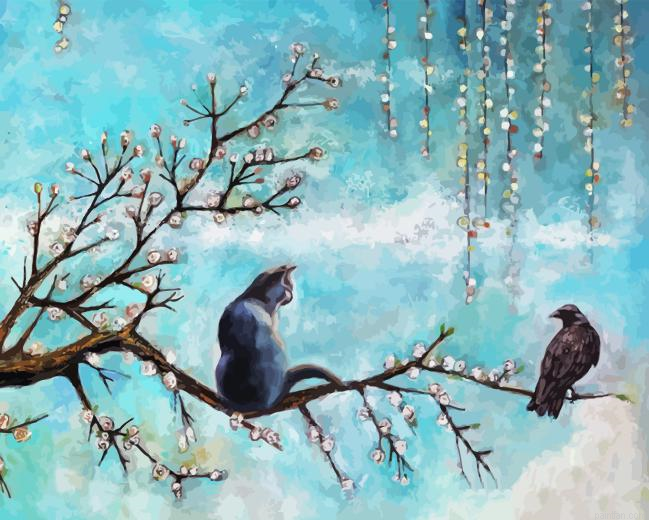 Cat And Crow Paint By Numbers.png