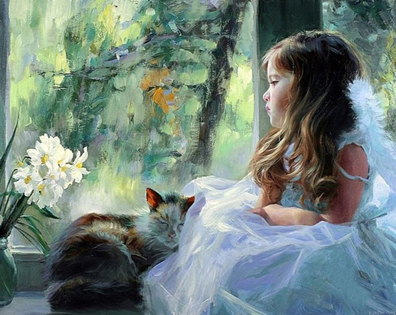 Cat And Girl Paint By Numbers.png