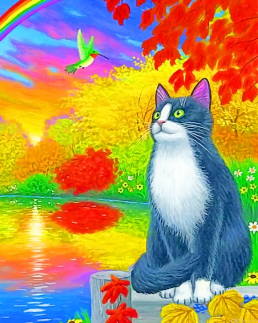 Cat Contemplating The Nature New Paint By Numbers.png