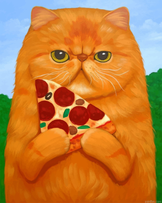 Cat Holding Pizza Paint By Numbers.png