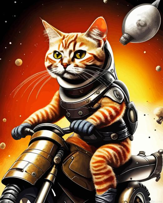 Cat On Motorcycle Paint By Numbers.png