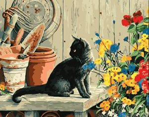 Cat On Table Paint By Numbers.png