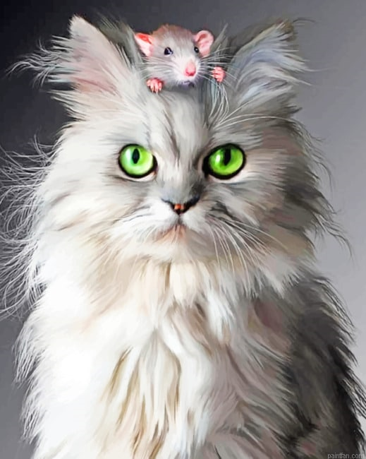 Cat With Mouse New Paint By Numbers.png