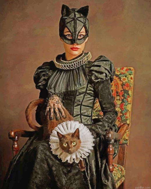 Cat Woman From The Elizabeth Age New Paint By Numbers.png