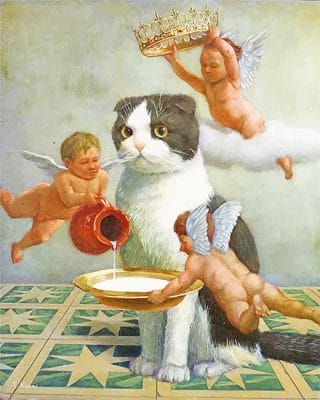 Cat And Angels Paint By Number.png