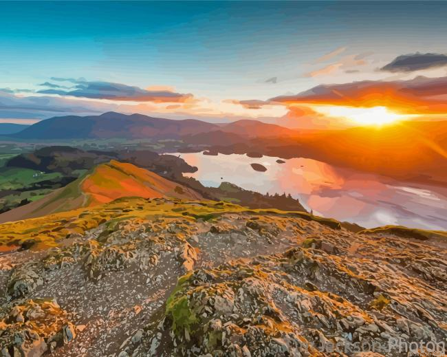 Catbells At Sunset Paint By Numbers.png