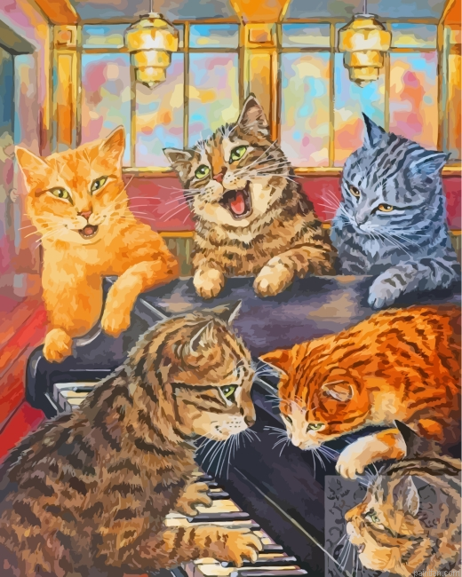 Cats Enjoying Their Time Paint By Number.png