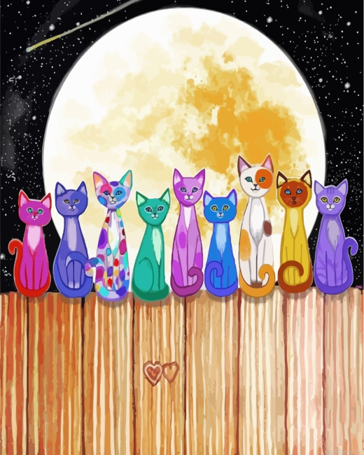Cats In Full Moon Paint By Number.png