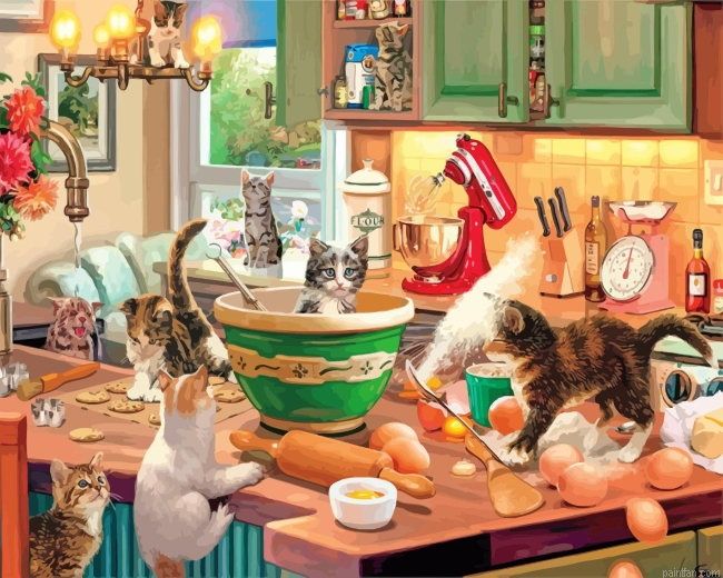 Cats In The Kitchen Paint By Number.png