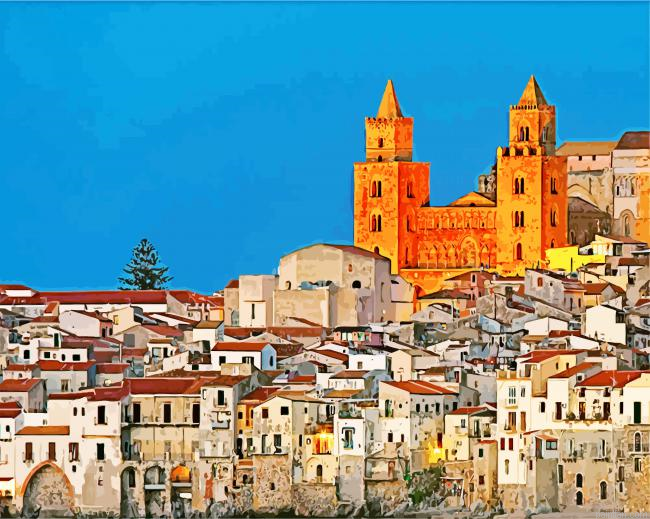 Cefalu Catherdal Paint By Number.png