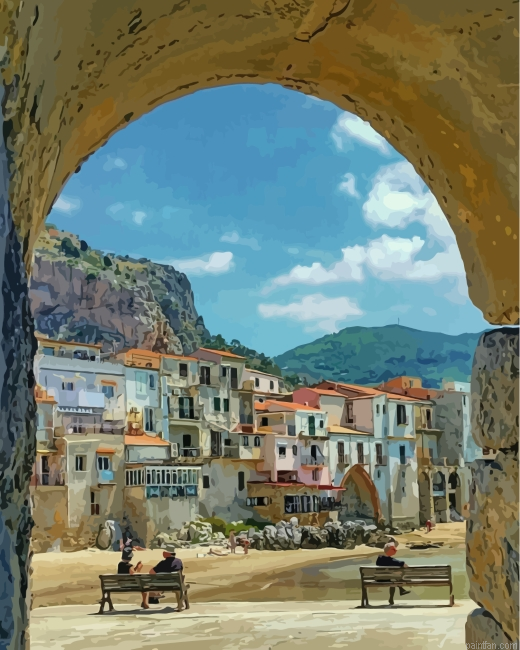 Cefalu Italy Paint By Number.png