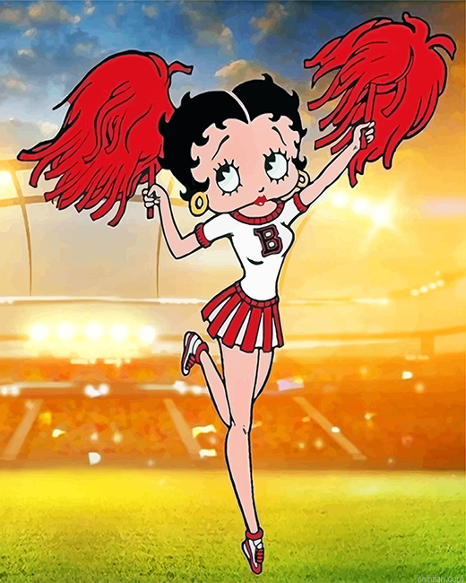 Cheerleader Betty Boop Paint By Number.png