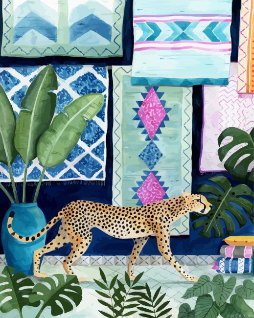 Cheetah In Morocco Paint By Number.png