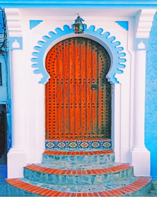Chefchaouen Morocco Door New Paint By Numbers.png
