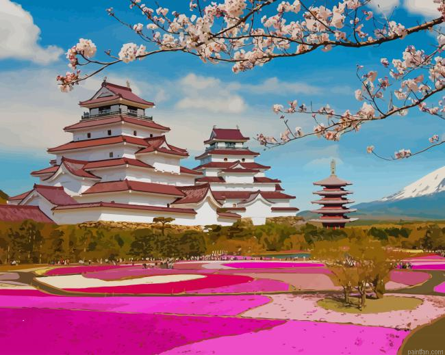 Cherry Blossom Japan Paint By Number.png