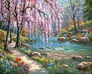 Cherry Blossom Paint By Numbers.png