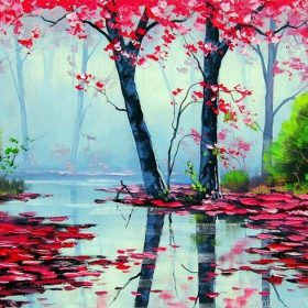 Cherry Blossom Scenery Paint By Numbers.png