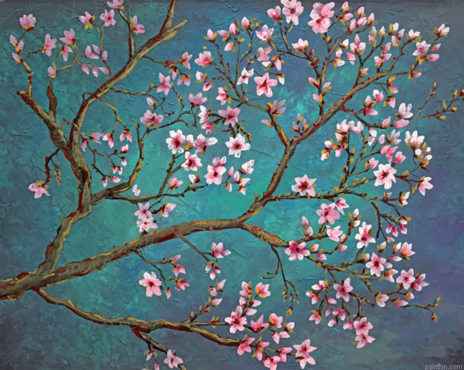 Cherry Blossom Tree Art Paint By Numbers.png