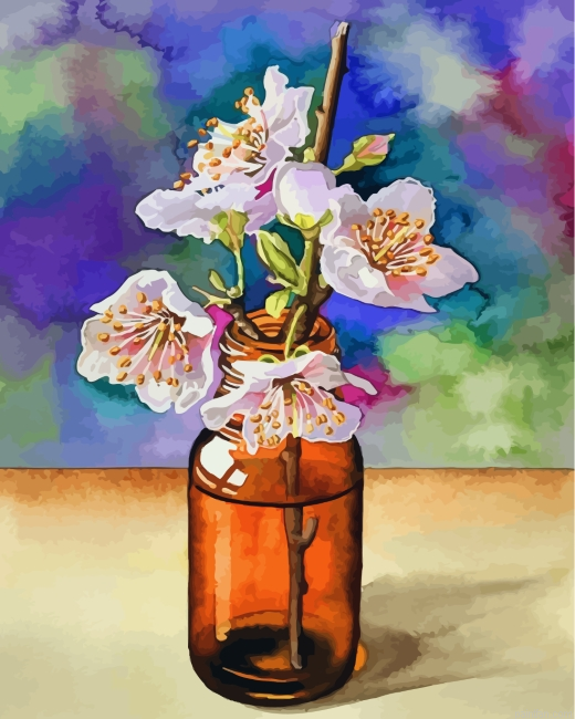 Cherry Blossoms In Glass Paint By Number.png