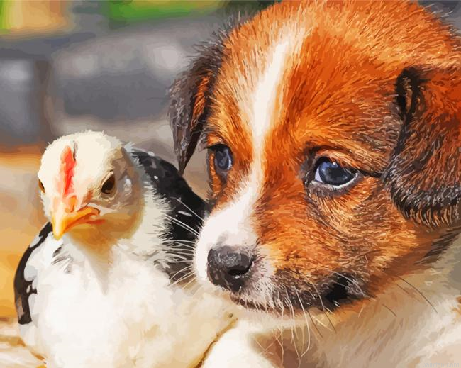 Chicken And Puppy Paint By Numbers.png