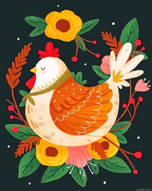Chicken Illustration Paint By Numbers.png