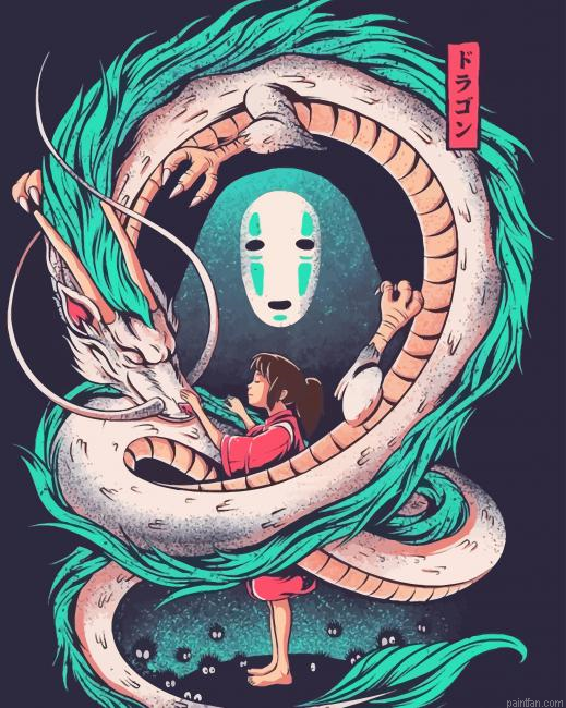 Chihiro Haku And No Face Paint By Number.png
