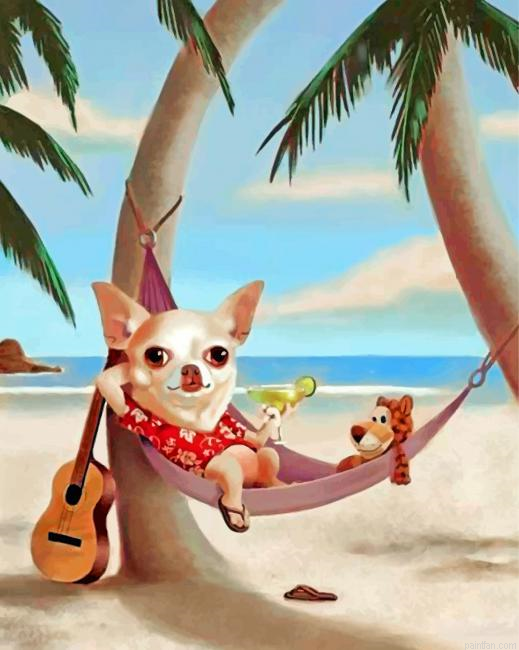 Chihuahua On Hammock Paint By Number.png