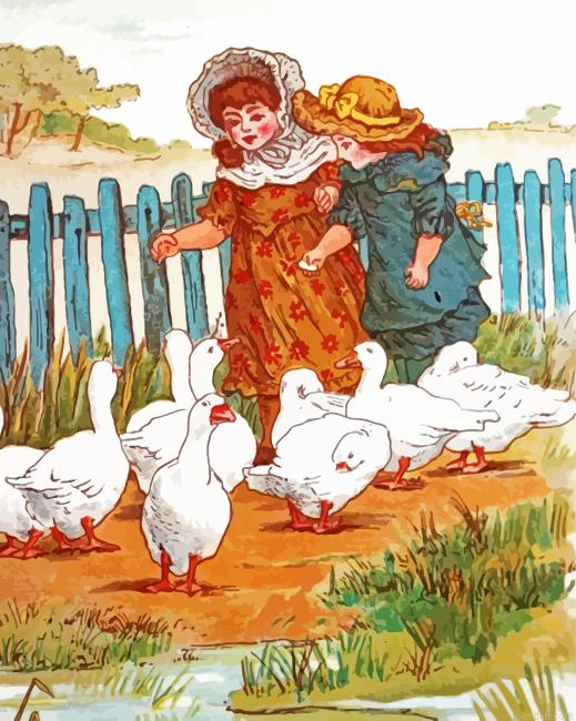 Children Feeding Geese Paint By Numbers.png