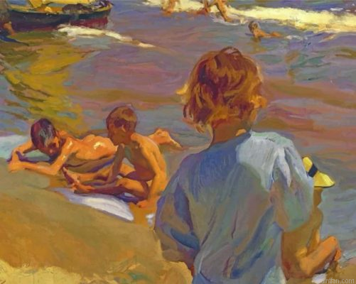 Children On The Beach Paint By Number.png