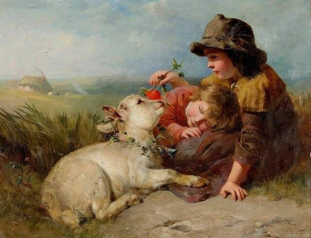 Children With Cow Paint By Numbers.png