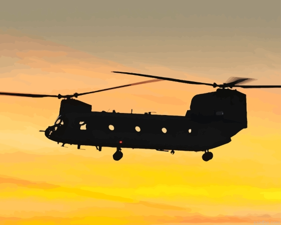 Chinook Sunset Silhouette Paint By Numbers.png