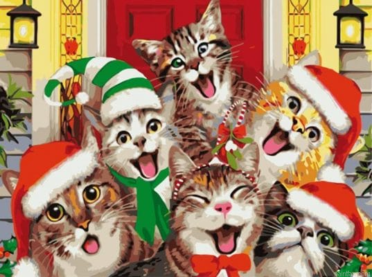 Christmas Cats Paint By Numbers.png