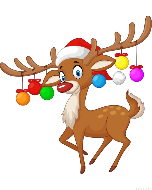 Christmas Deer Paint By Number.png
