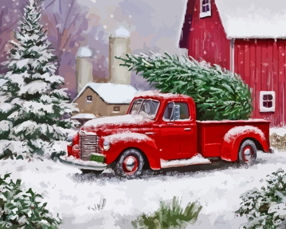 Christmas Ford Truck Paint By Numbers.png