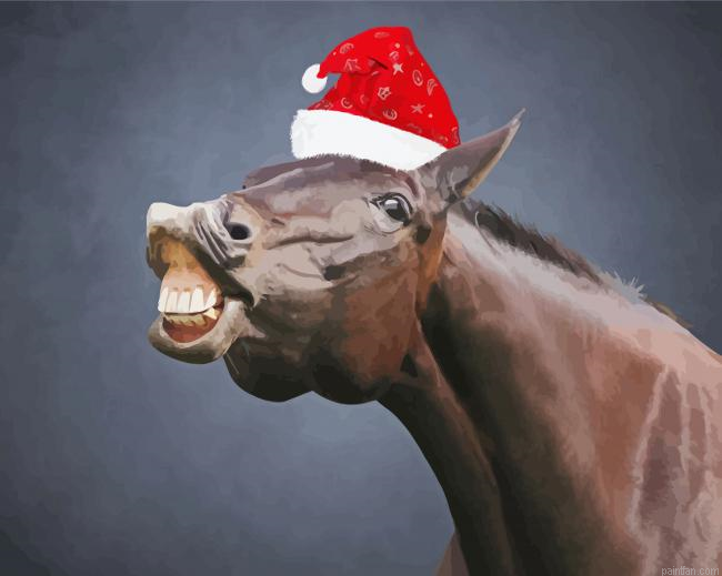Christmas Horse Paint By Numbers.png