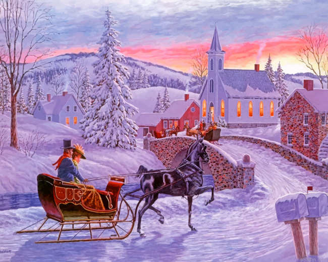 Christmas Horse Sleigh Paint By Numbers.png