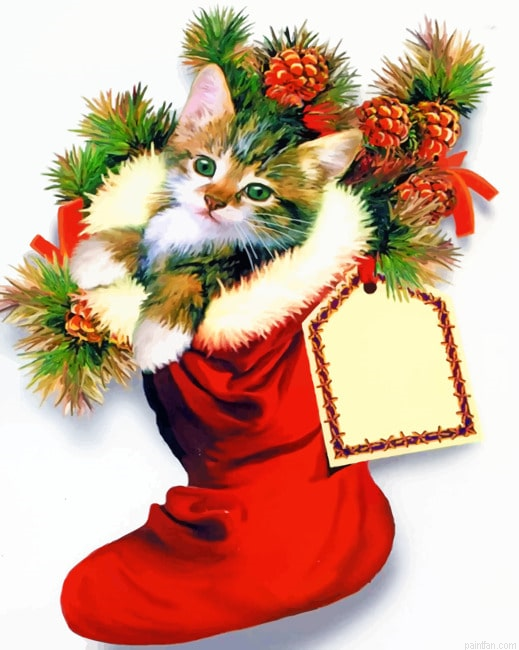 Christmas Kitty Animals Paint By Numbers.png