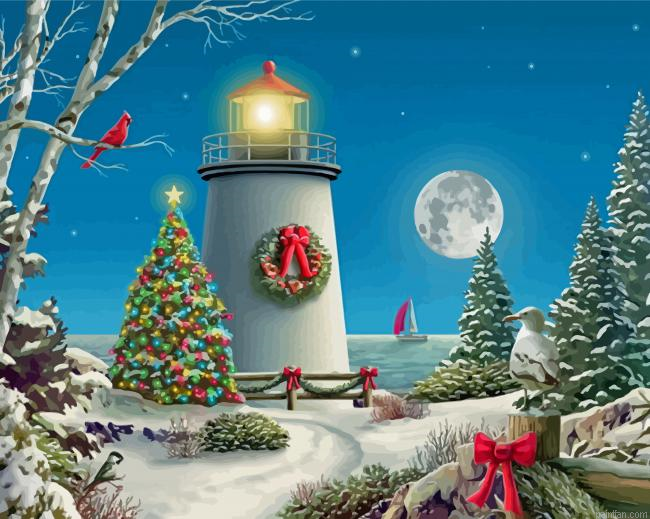 Christmas Lighthouse Celebration Paint By Numbers.png