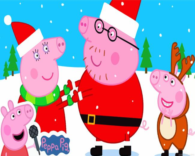 Christmas Peppa Pig Paint By Numbers.png