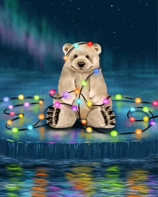 Christmas Polar Bear Paint By Number.png